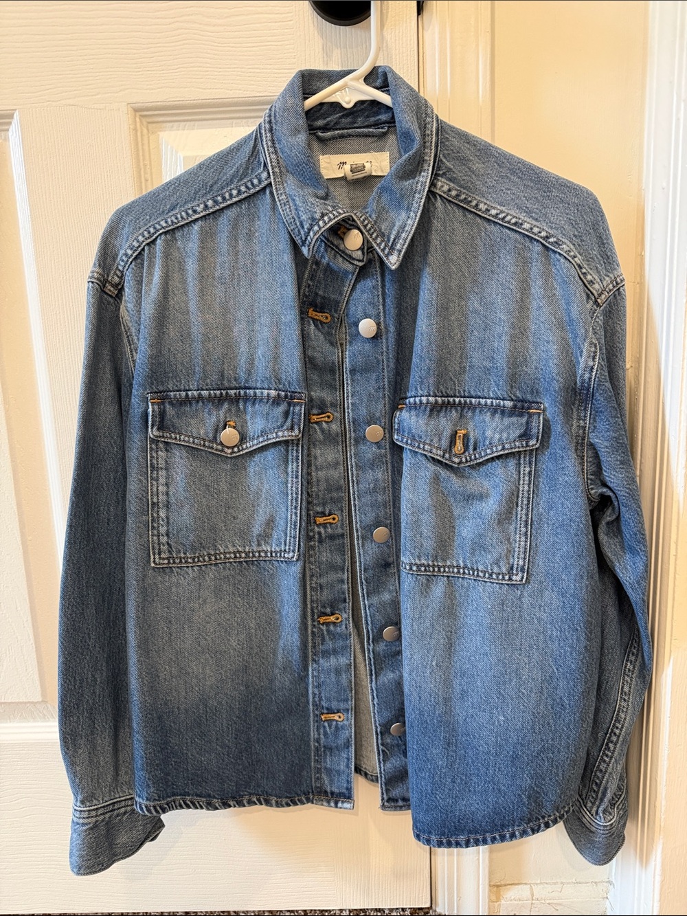Madewell Blue Denim Button-Down Shirt Jacket
